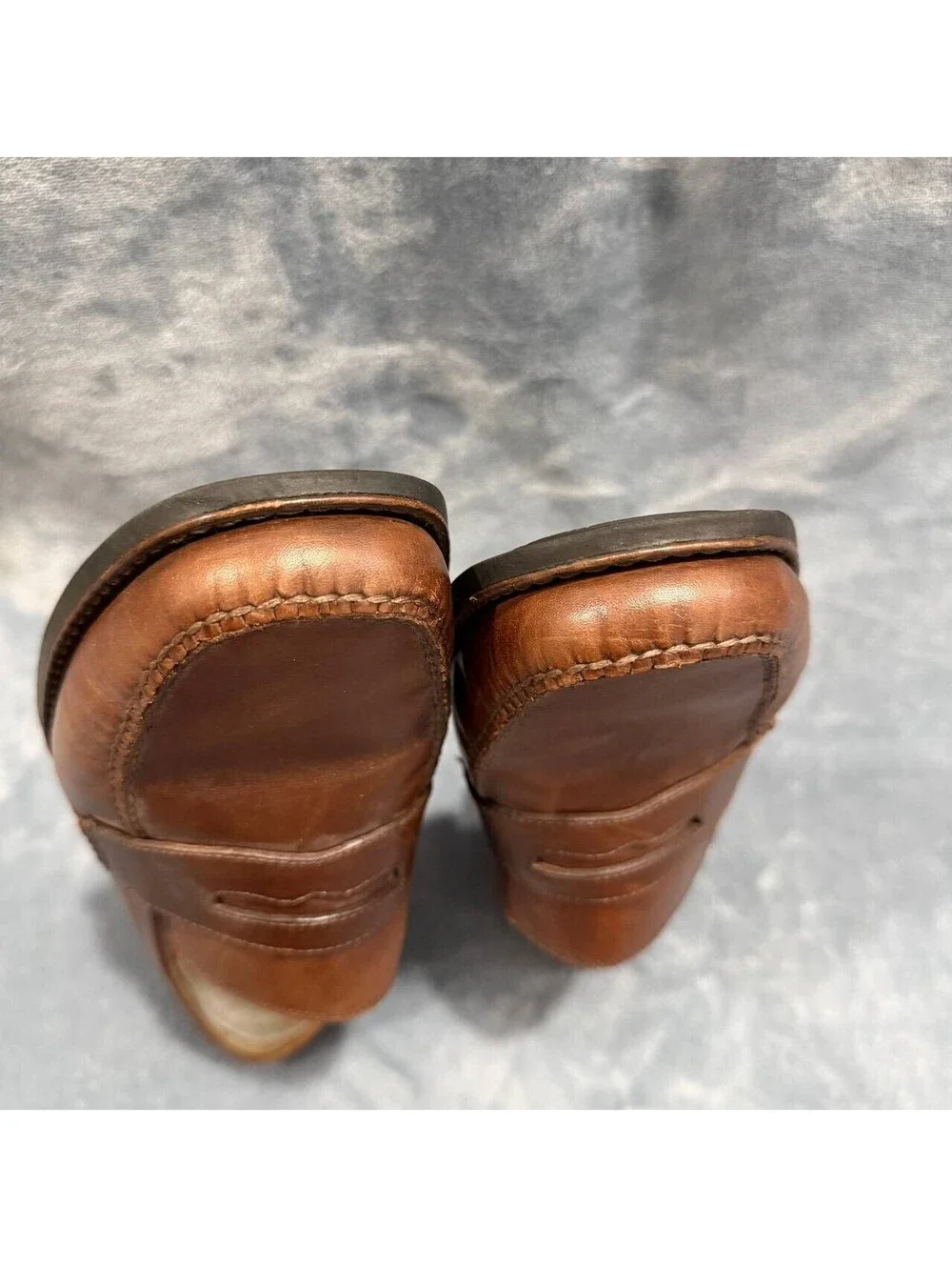Johnston & Murphy Men's Brown Penny Loafers 9.5 M Sheepskin Slip On